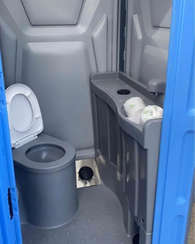 Portable restroom equipment exterior