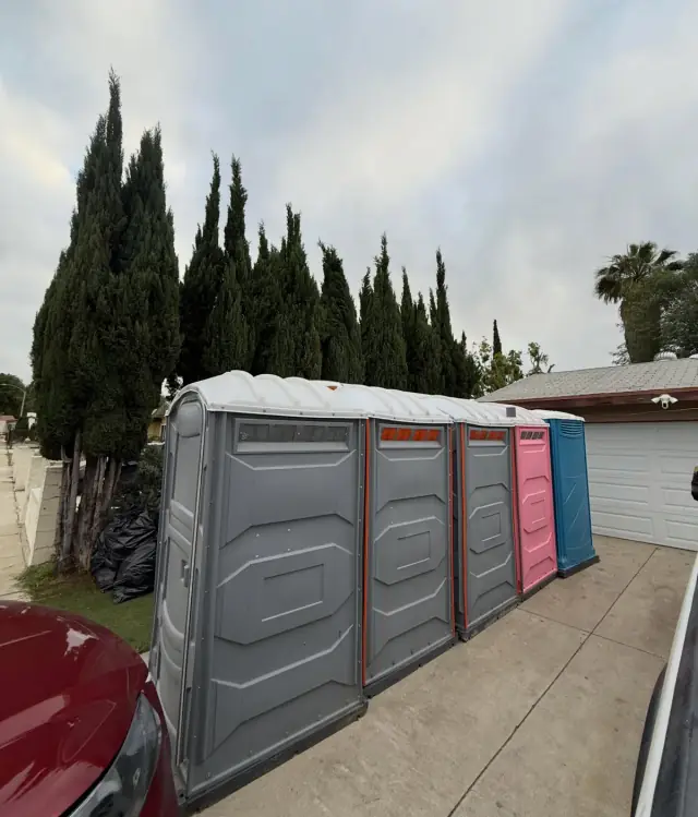 Portable restroom equipment exterior